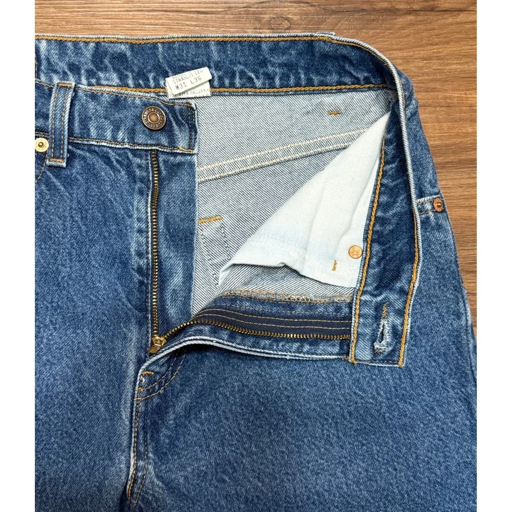 VTG 90s Levis 505 Regular Fit Straight Leg Jeans Mens Blue Denim Sz 31x36